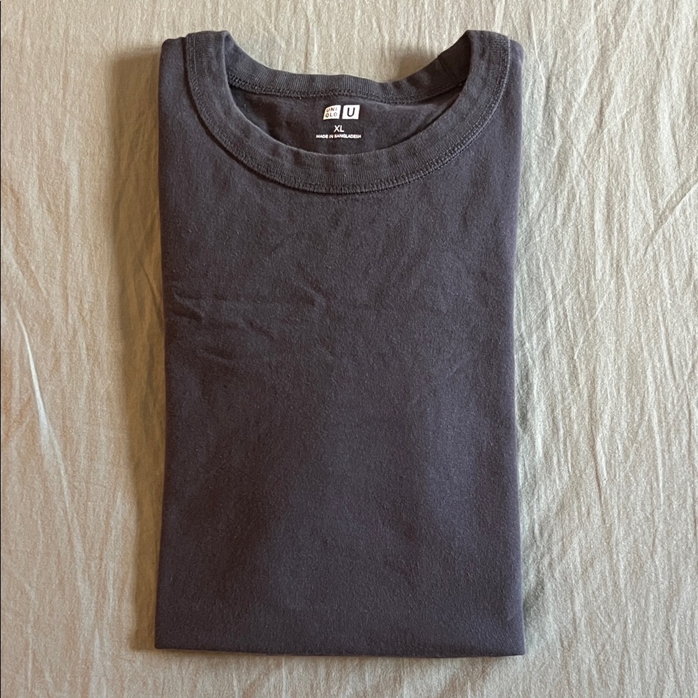 Uniqlo Charcoal Crew Neck Tee